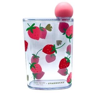 RARE Starbucks X Kate Spade Collab Strawberry Water Bottle Tumbler Kawaii 14oz